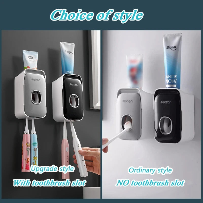 Wall Mounted Toothpaste Dispenser and Holder