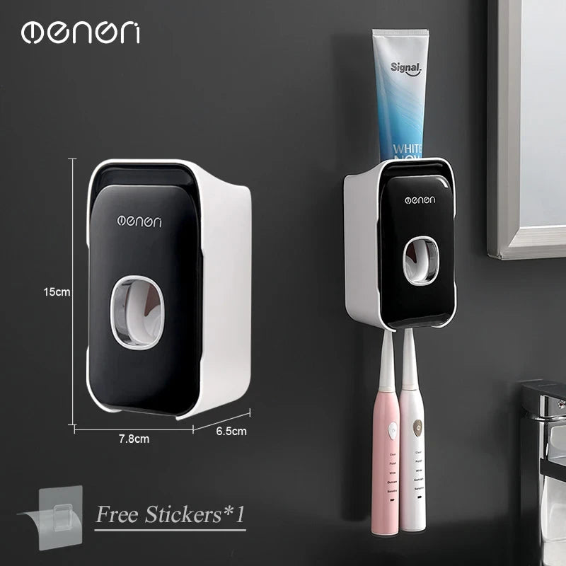 Wall Mounted Toothpaste Dispenser and Holder