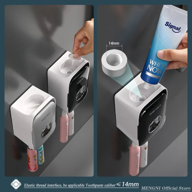 Wall Mounted Toothpaste Dispenser and Holder