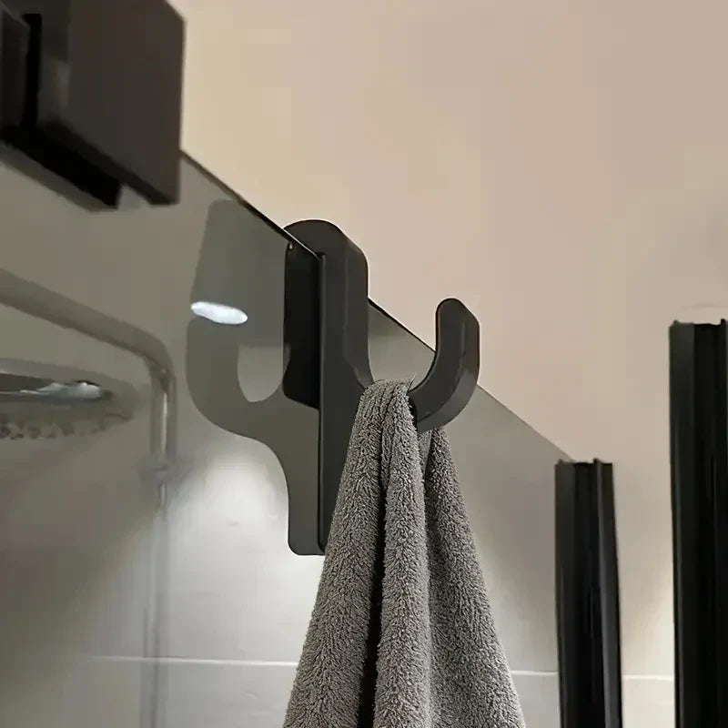 No-Drill Glass Shower Towel Hook