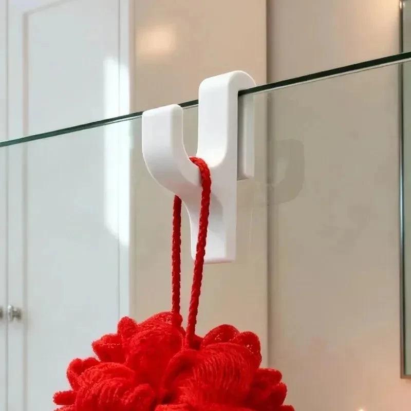 No-Drill Glass Shower Towel Hook
