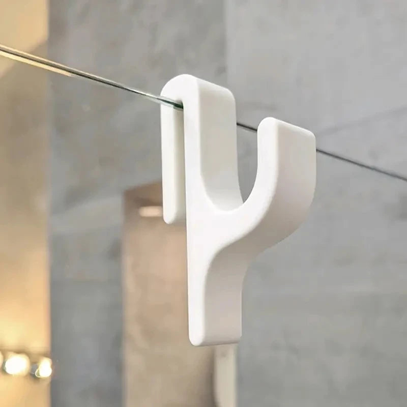 No-Drill Glass Shower Towel Hook