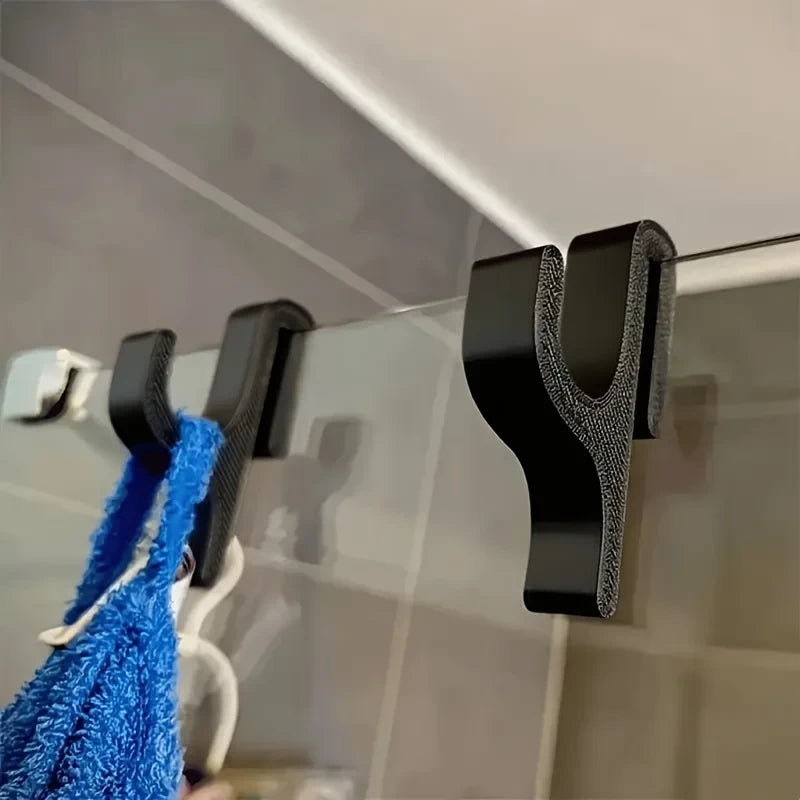 No-Drill Glass Shower Towel Hook