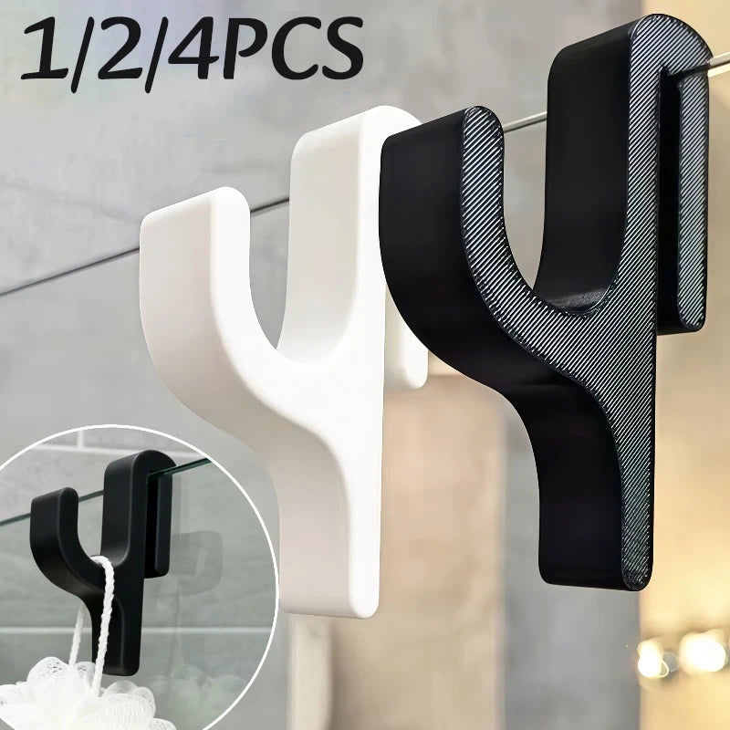 No-Drill Glass Shower Towel Hook