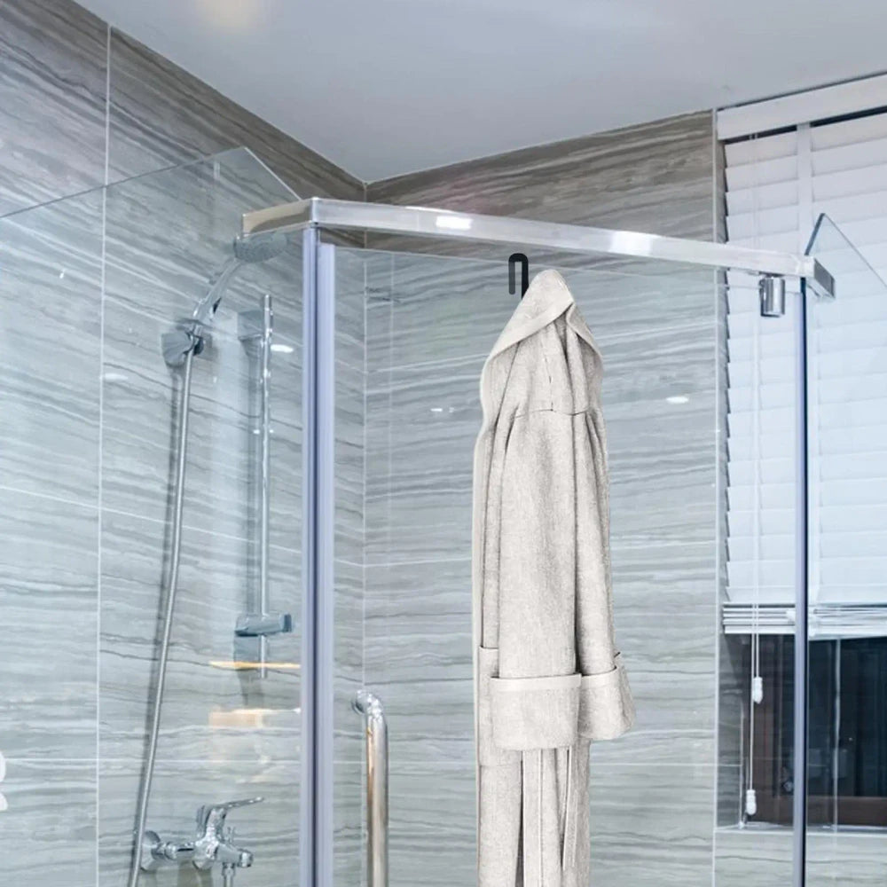 No-Drill Glass Shower Towel Hook