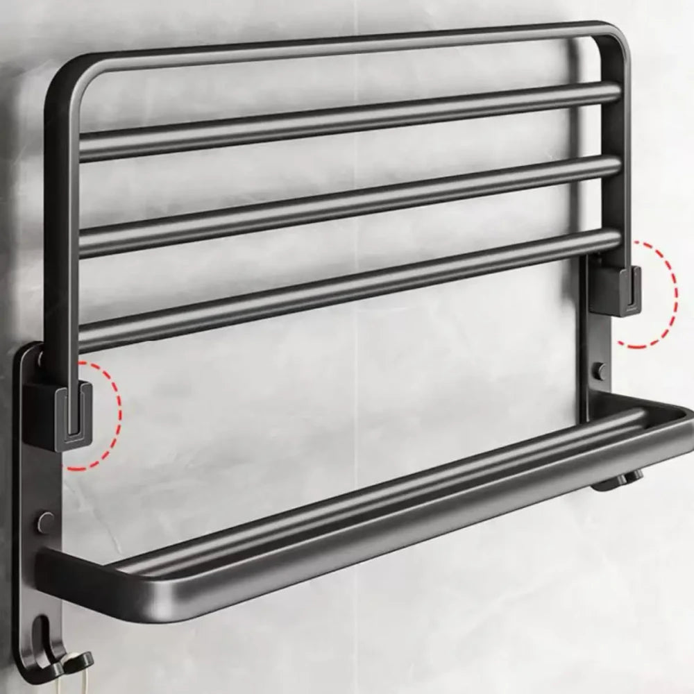 Matte Black Folding Towel Rack – My Store